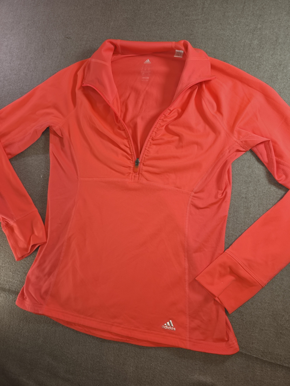 Adidas Climalite Women’s Coral Half-Zip Active Performance Pullover Medium